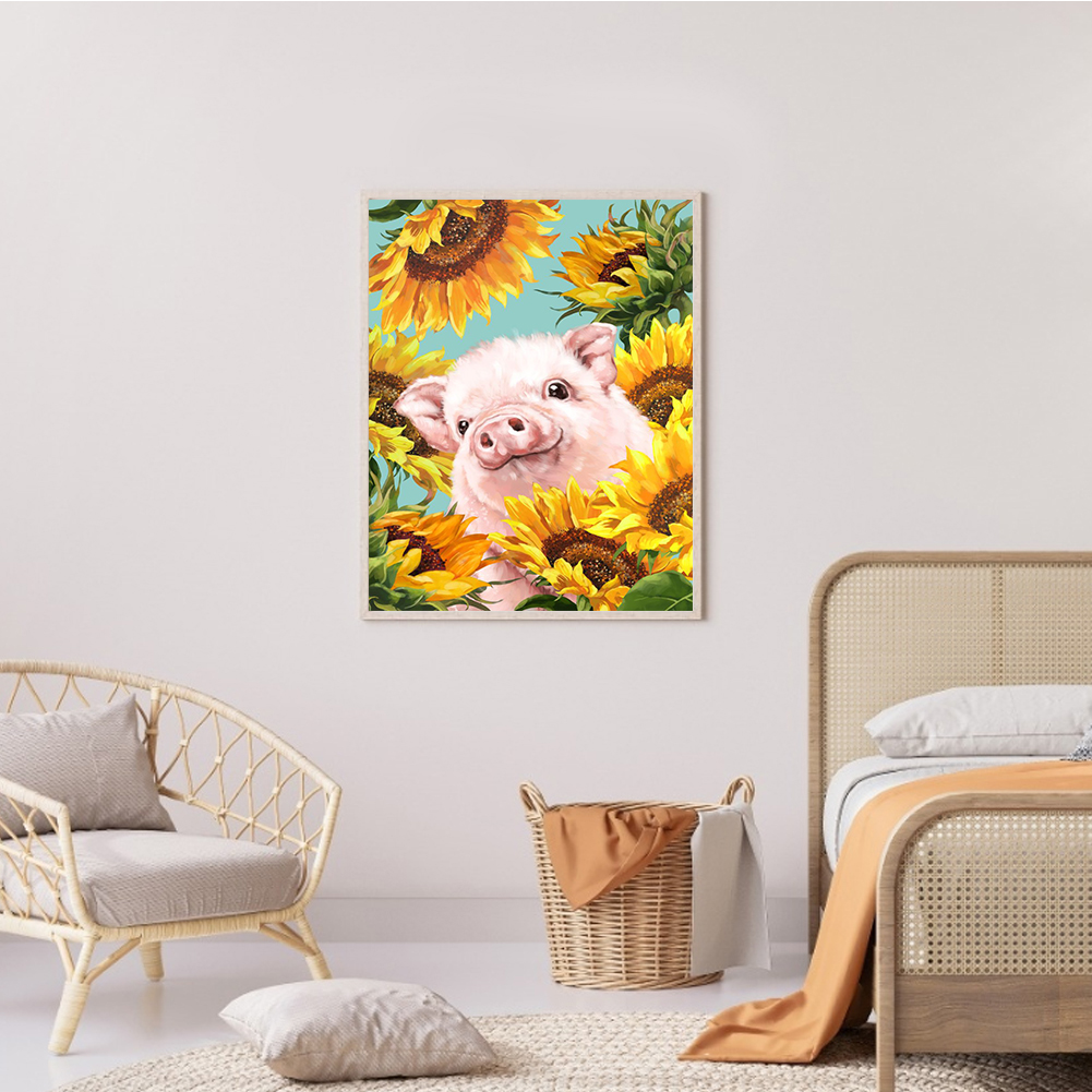 

(Multi-Size) Sunflower - Round/Square Drill Diamond Painting - 30*40CM, Square diamond 40*50cm, 501 Original