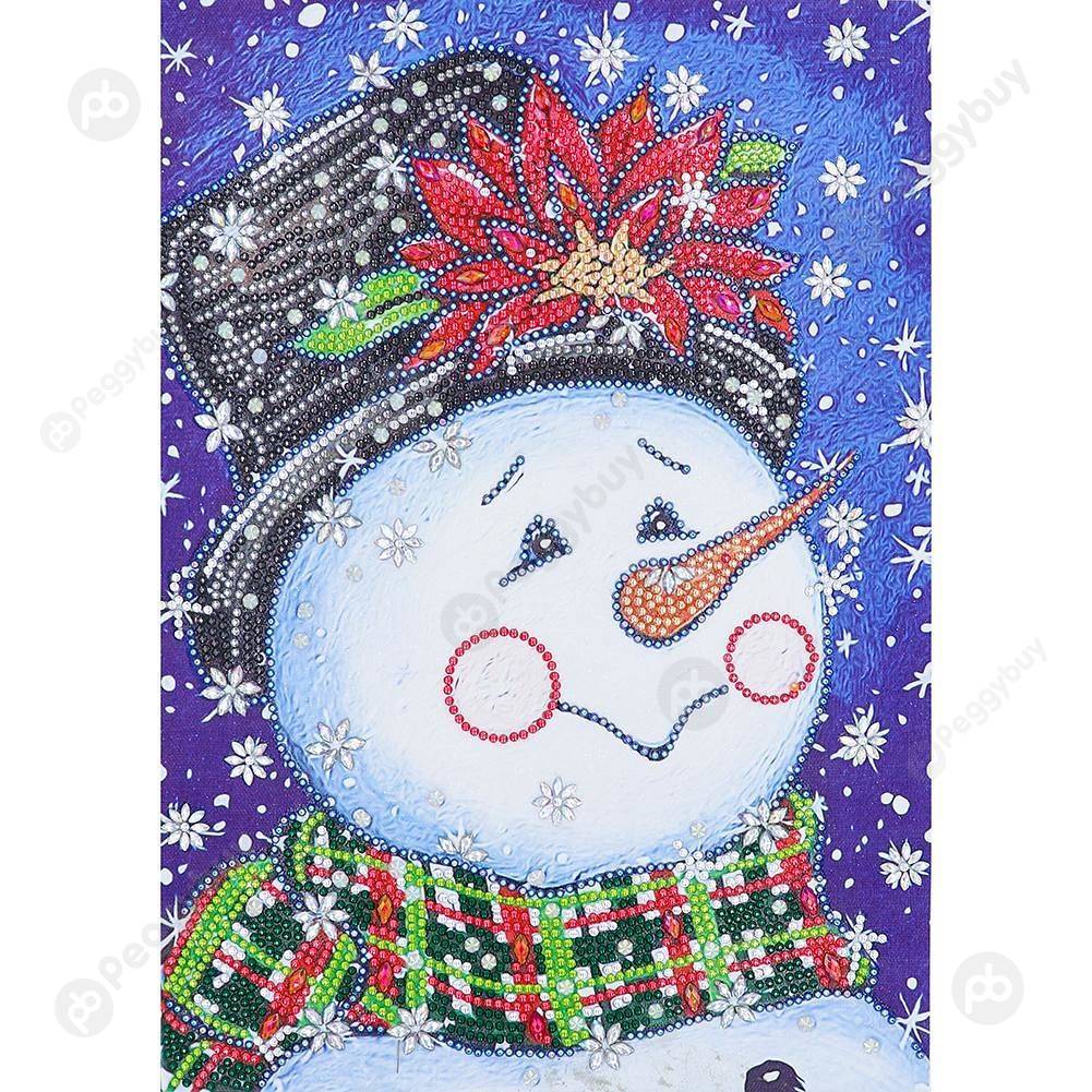 

40*30CM Special Shaped Diamond Painting-Snowman, 501 Original