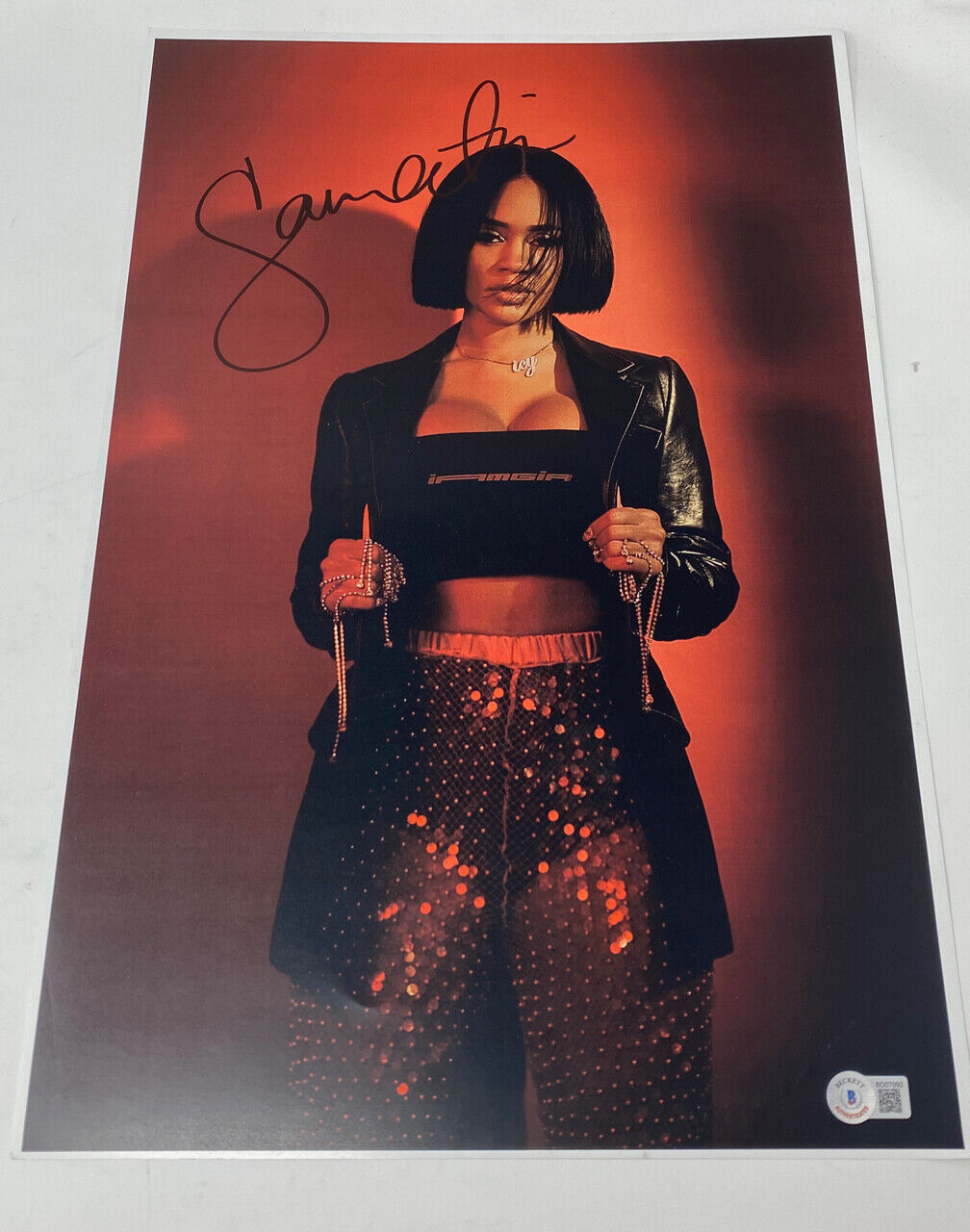 Saweetie Signed Autographed 12x18 Photo Poster painting Poster My Type Rapper Beckett COA