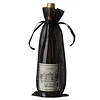 10 Pack | 6"x15" Black Organza Drawstring Party Favor Wine Gift Bags