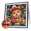 Diamond Painting -DIY Round Drill Christmas Kitten(40x40cm)