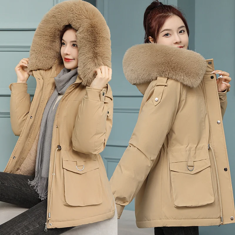 Toloer Send To Overcome The Female Short Korean Version Of Fashion Loose Tooling Down Cotton Clothes Winter Waist Large Size Thick Small Padded Clothes-Outfit Ideas