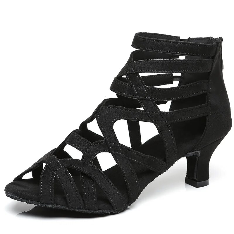 VCshoes Women Shoes Latin Dance Shoes Tango Waltz Shoes Bling Gold Low Heels Boots