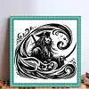 Silhouette Pirate Ship Captain-11CT Stamped Cross Stitch 40*40cm/15.75*15.75in tapestrymarket