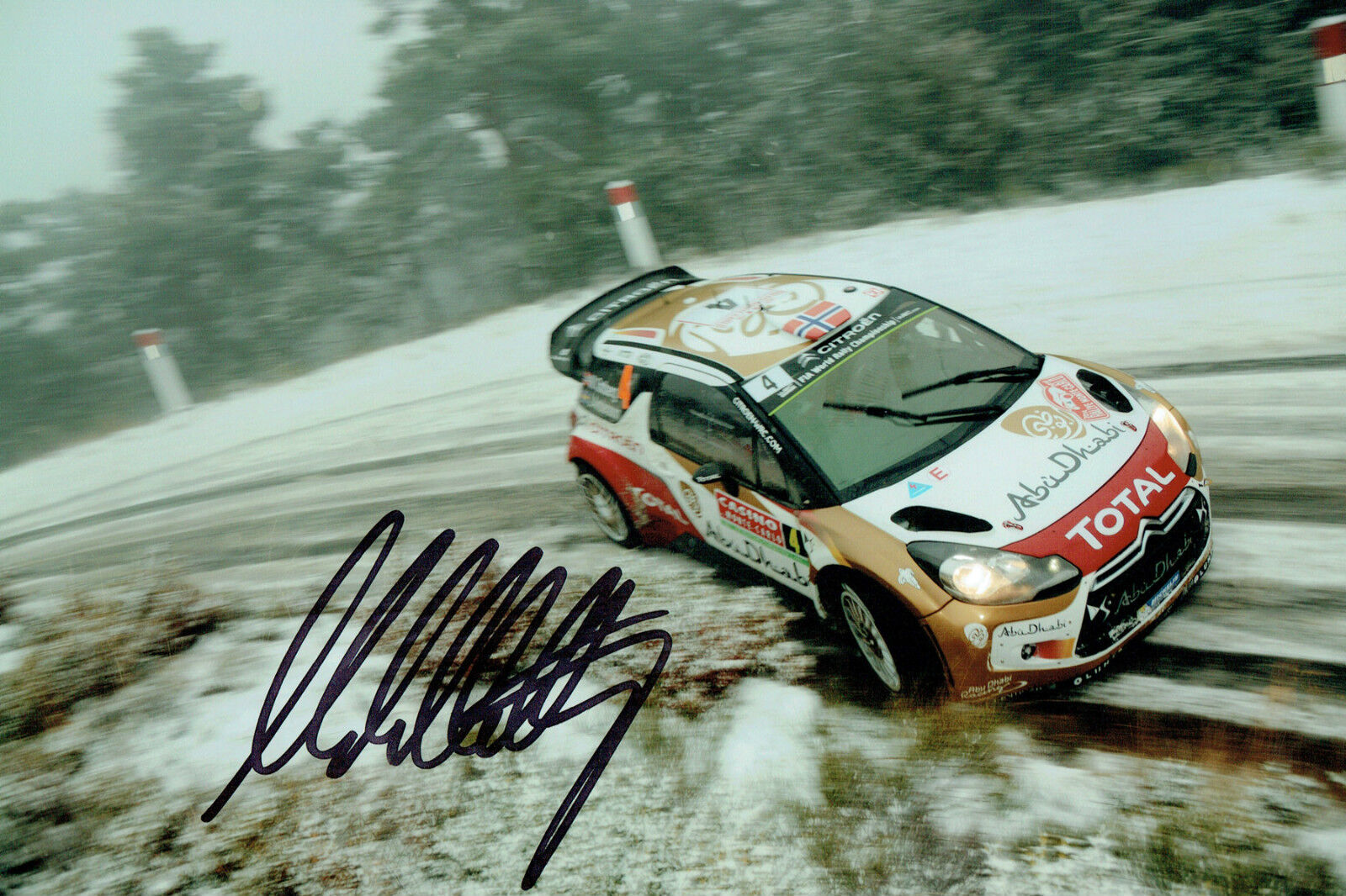 Mads OSTBERG WRC Norwegian Rally DRIVER SIGNED AUTOGRAPH 12x8 Photo Poster painting AFTAL COA