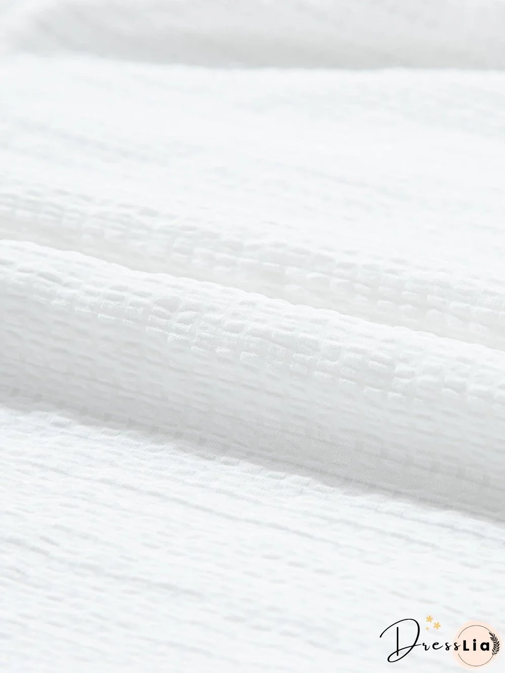 White Floral Embroidered Puff Sleeve V-Neck Mesh Detail Blouse