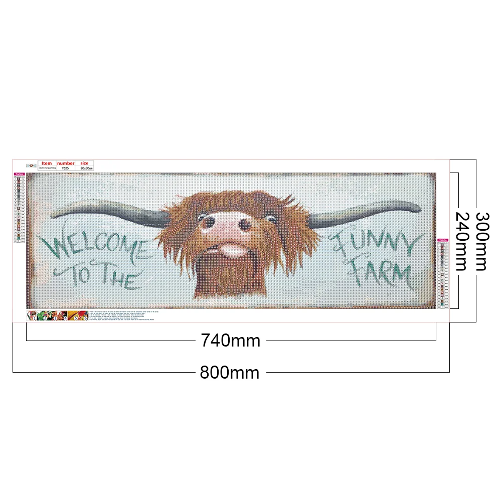 Diamond Painting - Full Round Drill - Fun Yak(80*30cm)