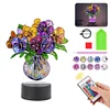 Acrylic Double Sided Butterfly Vase Diamond Painting LED Night Light Kit