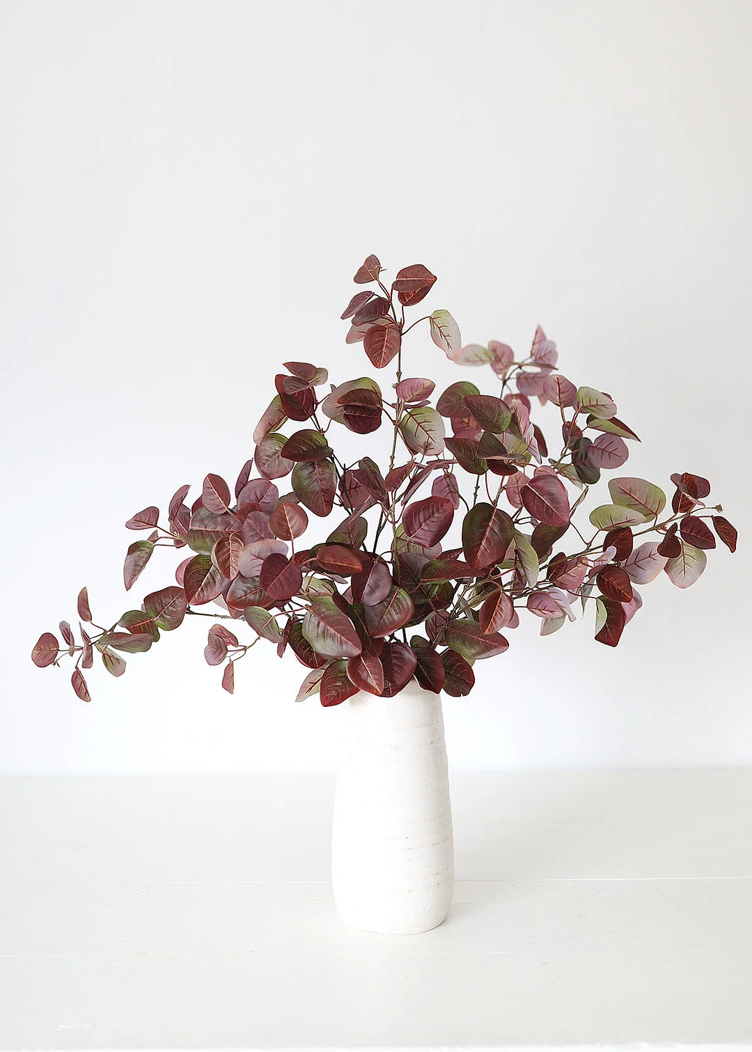 Burgundy UV Protected Fake Cotinus Leaves - 34"