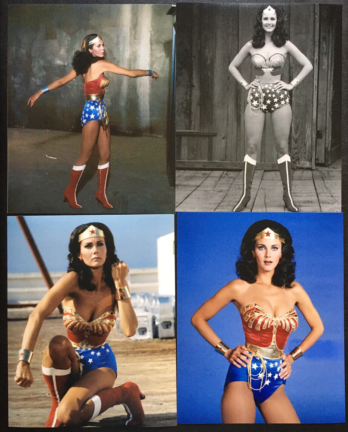 LYNDA CARTER AS WONDER WOMAN - 8X10 PUBLICITY Photo Poster painting ; 4 Prints Bundle Lot