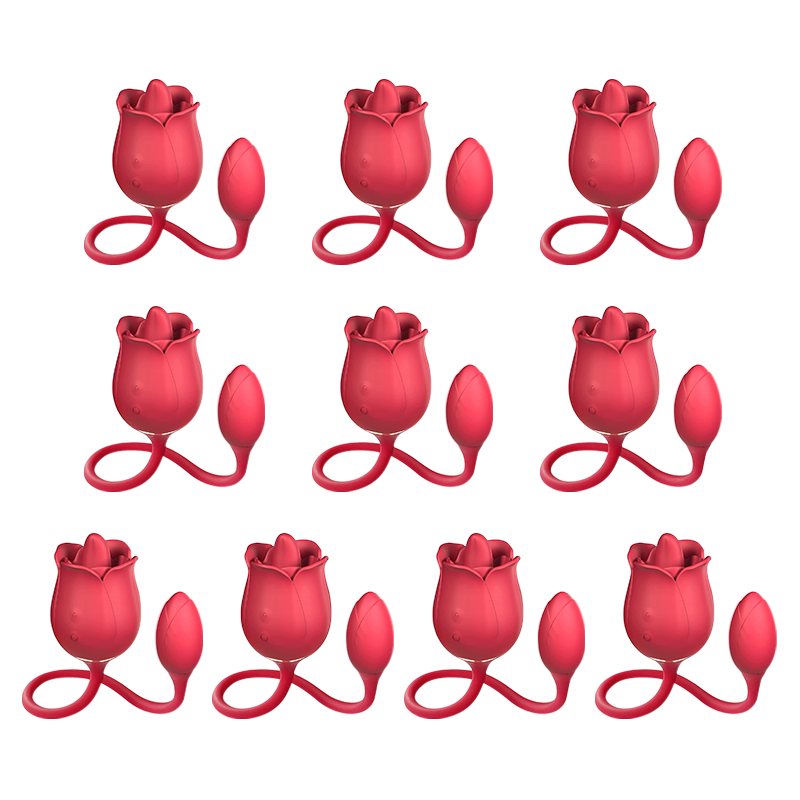 Wholesale Rose Tongue Licking With Bullet Vibrator