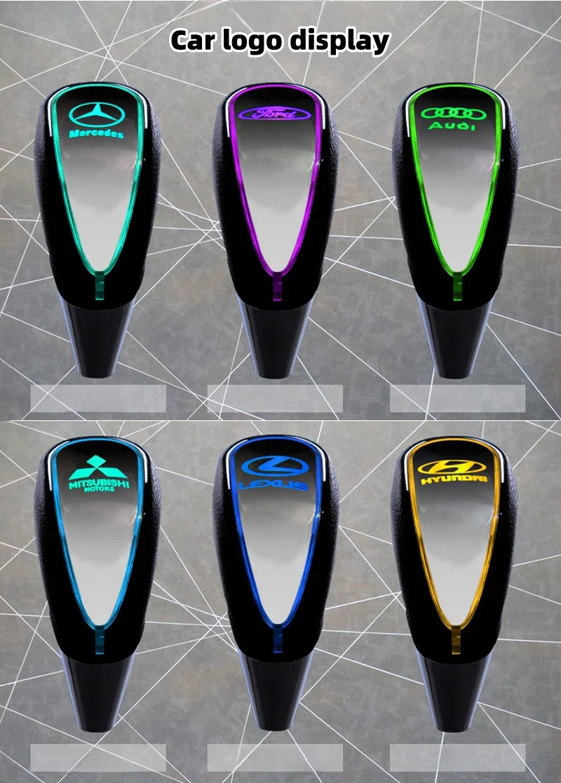 Car manual gear modification head (LED luminous leather feel)