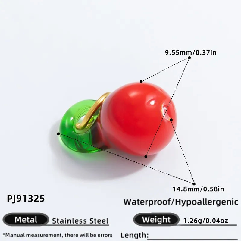 1 Piece 11.34*11.08mm 24.65*13.62mm 4.29*24.15mm 304 Stainless Steel Zircon 18K Gold Plated Tree Heart Shape Candy Jewelry Accessories Pendant