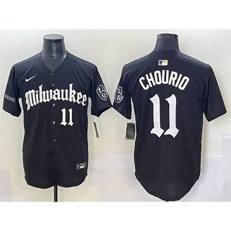 Youth Milwaukee Brewers #11 Jackson Chourio Black 