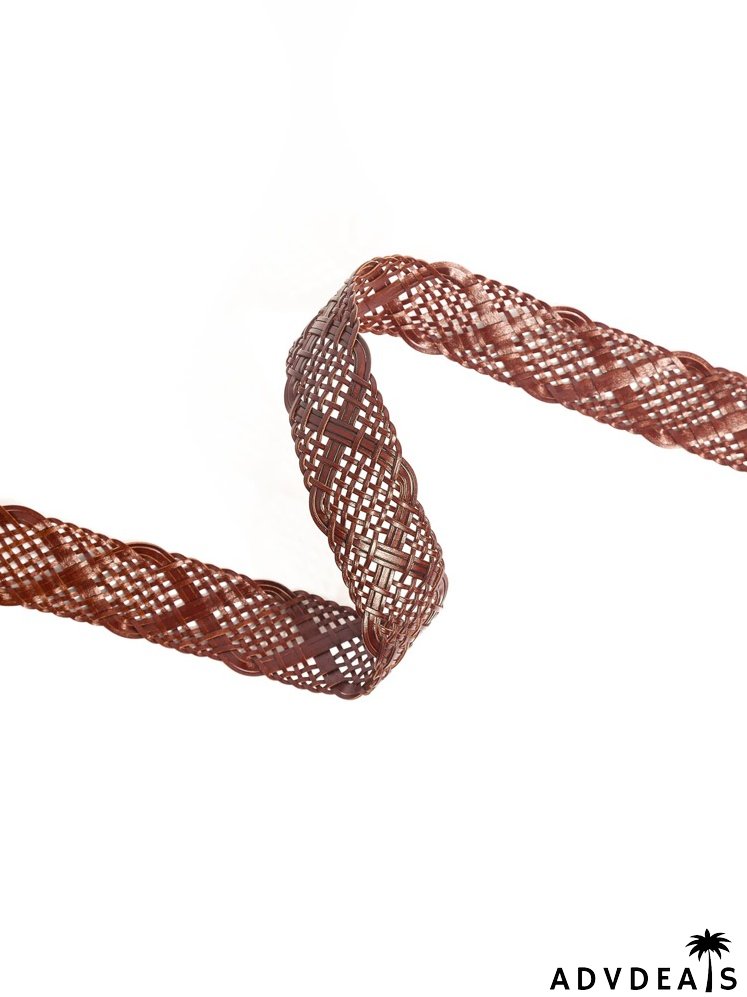 Geometric Buckle Woven Belt