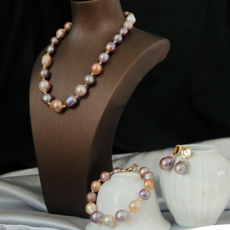 Natural Edison Pearl Coloured Necklace