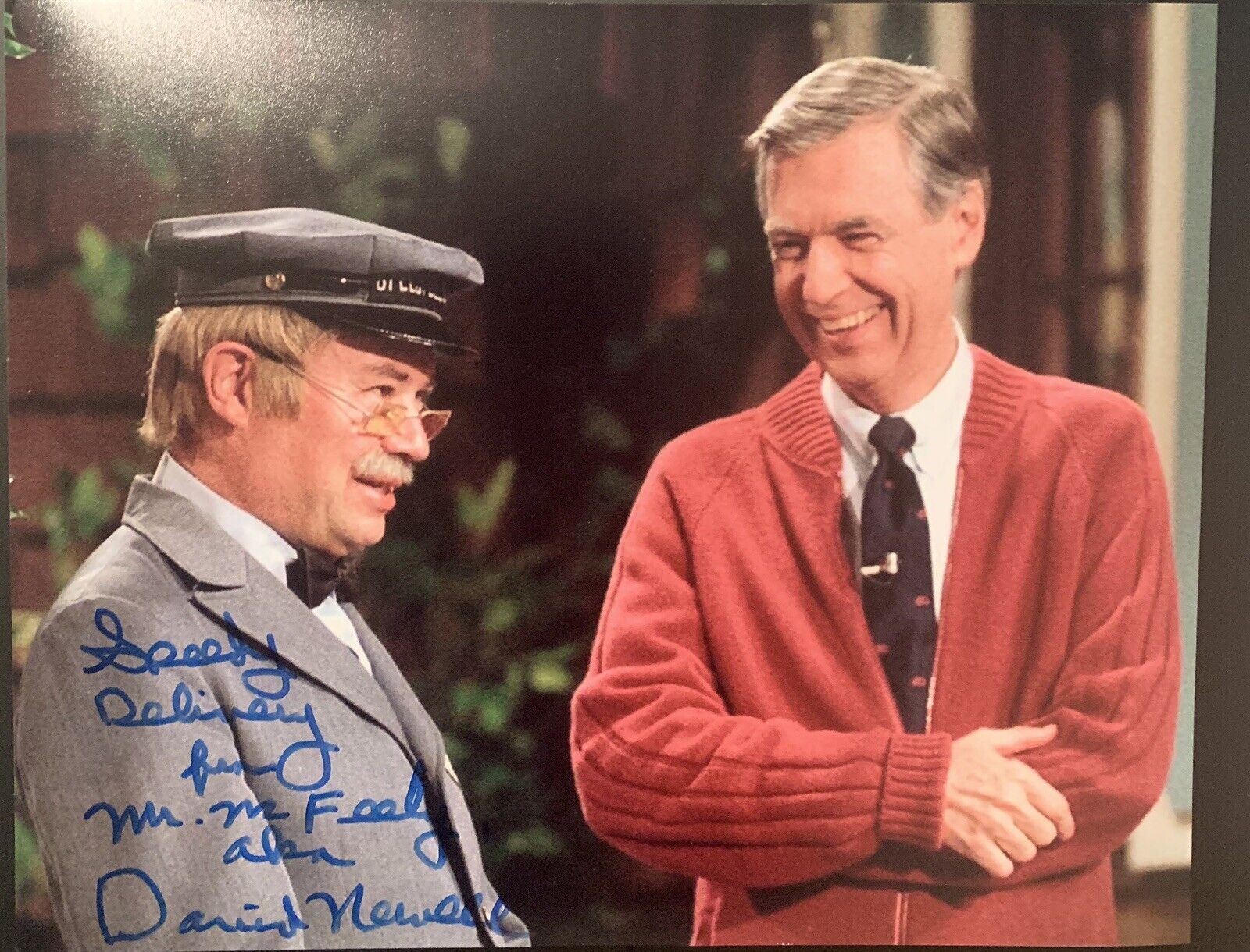 david newell Signed 8x10 Mr Rogers Pic Photo Poster painting Auto