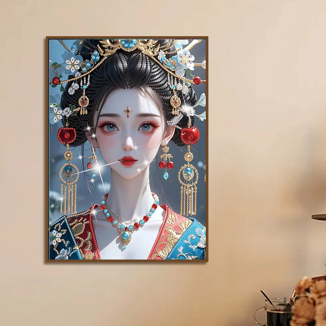 Diamond Painting - Partial Special Shaped Drill - Tang Dynasty Beauty(Canvas|30x40cm)