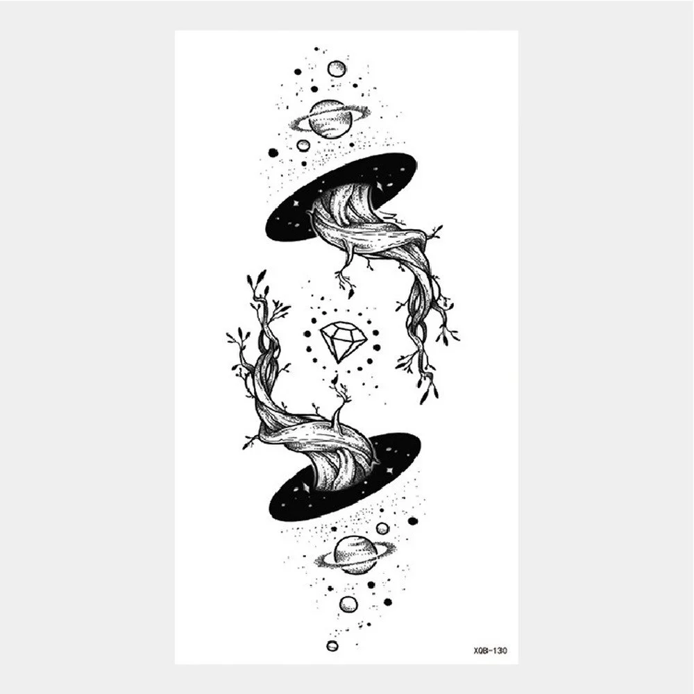 Sdrawing Tattoo Stickers Animal Tatoo Sticker Flying Dragon Wolf Head Tiger Dream Catcher Fake Tatto Body Art Makeup Stickers