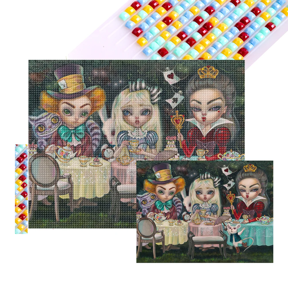 Full Square Diamond Painting - Women Tea Party(Canvas55*45cm)