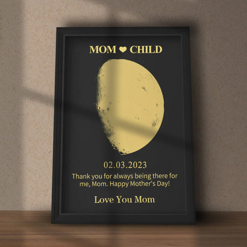 lanc&love Custom for Mom Art Frame/REAL MOON PHASE Mother's Day Gift 29.99