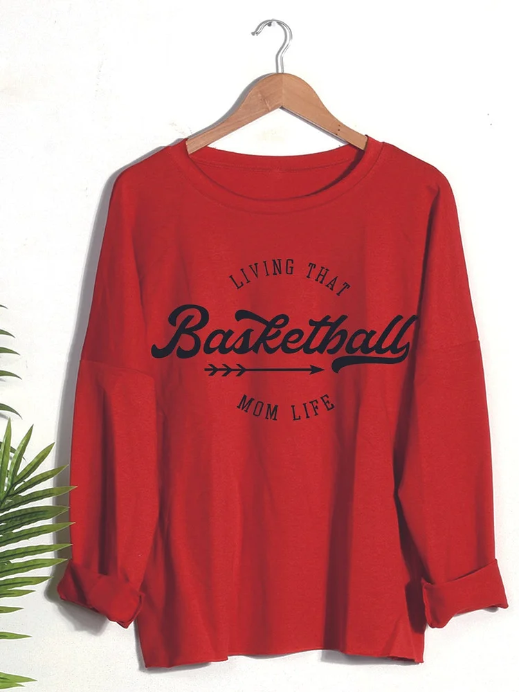 Living that basketball mom life Sweatshirt-00854-Annaletters