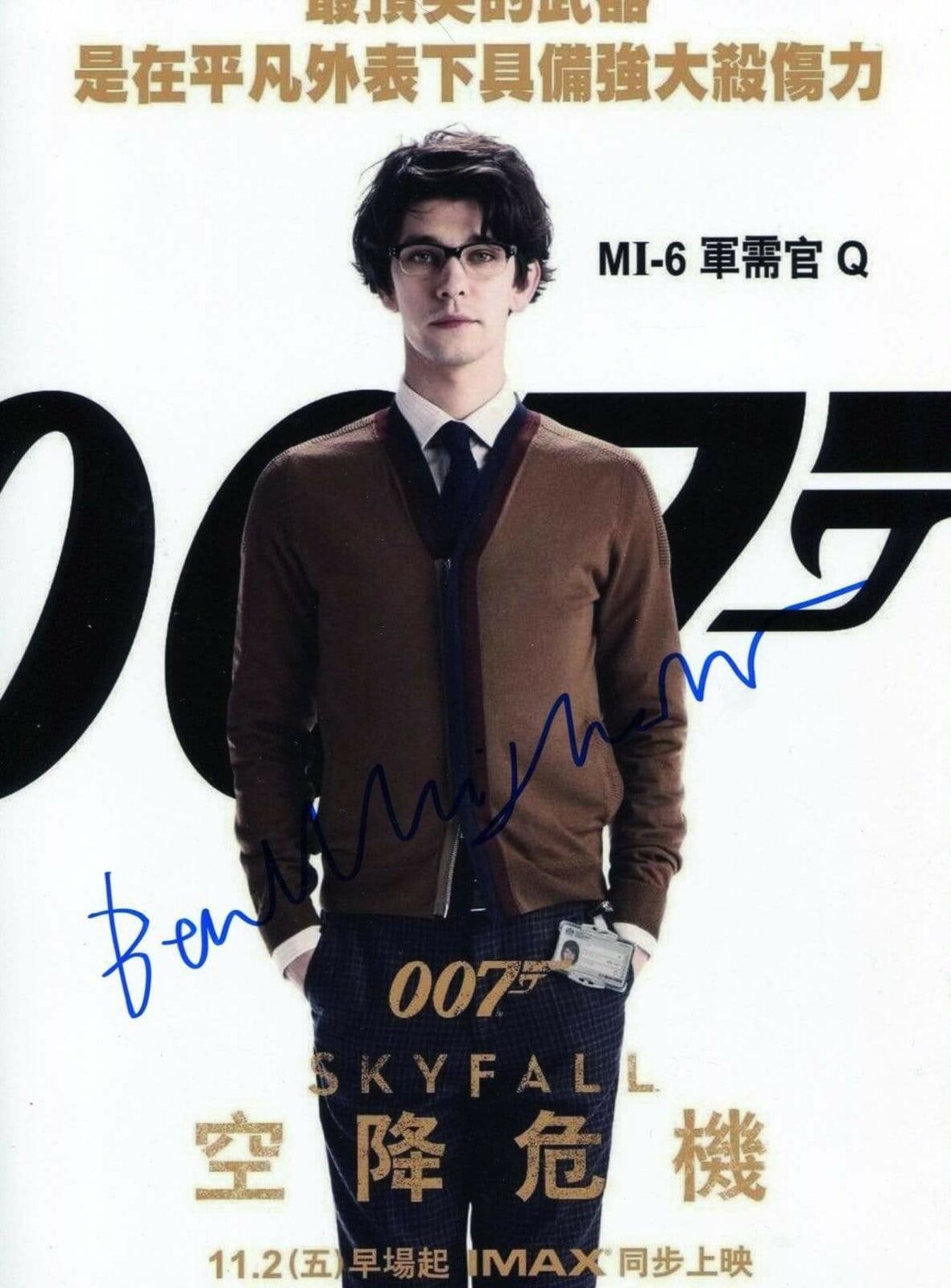 ACTOR Ben Whishaw JAMES BOND autograph, signed Photo Poster painting