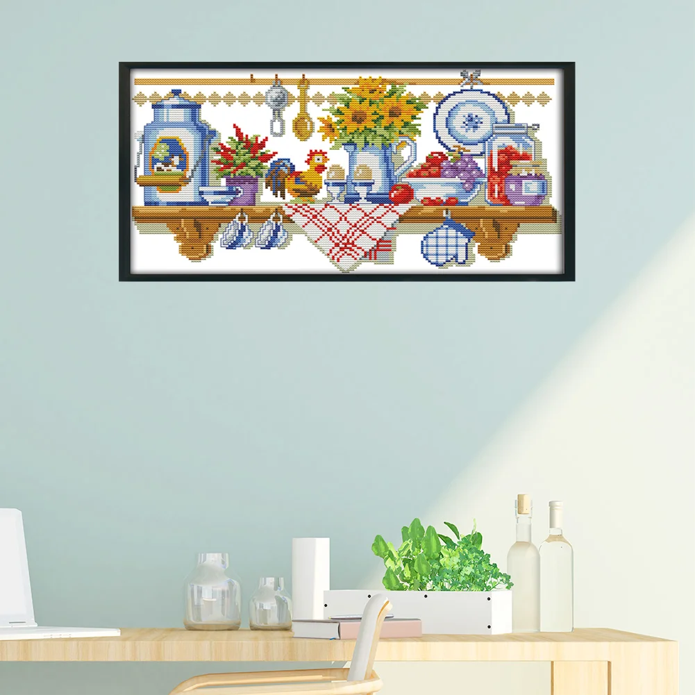 14ct Stamped Cross Stitch - Kitchen(40*22cm)
