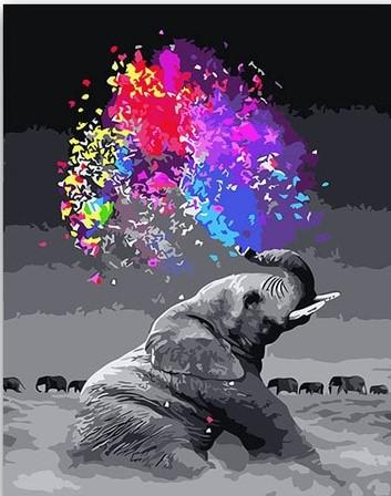 

A fun Elephant – Paint By Numbers - 40*50CM, 501 Original