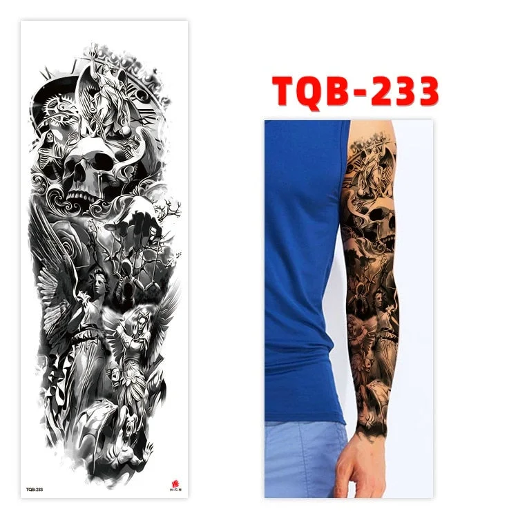 Temporary Tatoo Tattoo for Woman Tattoo Stickers Arm Tattoo Big Sleeve Men and Women Personality Tiger Leopard stickers