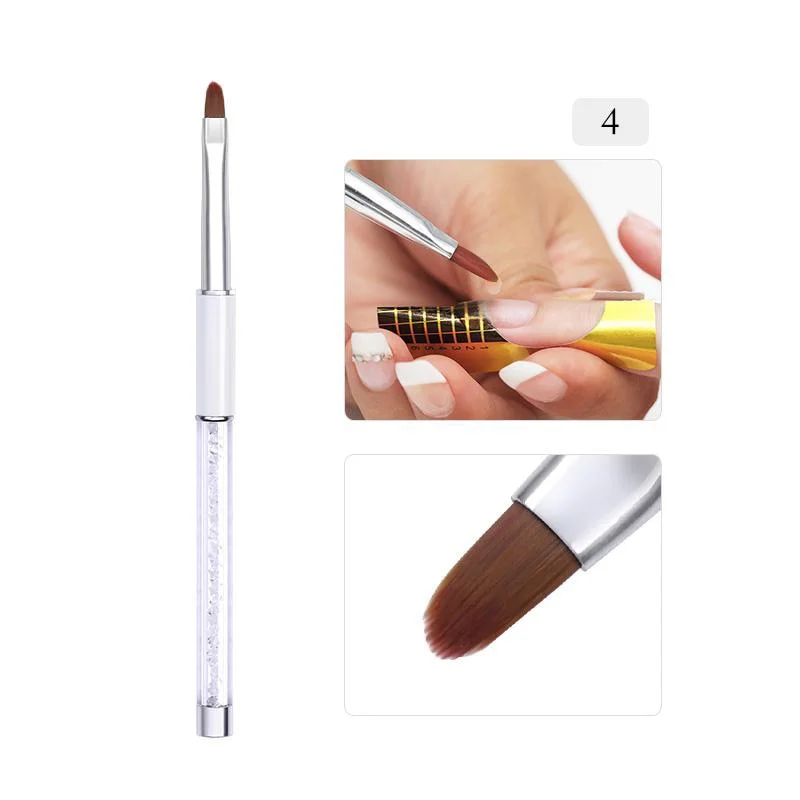 Nail Liner Brush Carving Flat Round UV Gel Painting Brush Lines Drawing Pen Gradient Brush Marble Handle Manicure Nail Art Tool-Nail Inspo