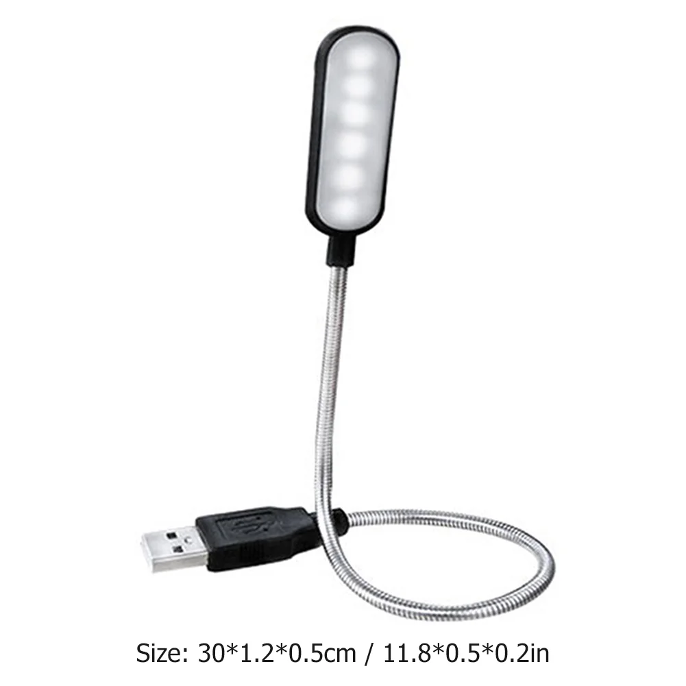 USB LED Desktop Light Portable Study Book Table Lamp Night Light Warm White