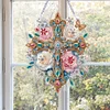 DIY Double Sided Special Shaped Gorgeous Cross Hanging Diamond Art Kits Decor