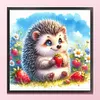 Hedgehog-Partial 11CT Stamped Cross Stitch Bead Embroidery 36*36cm/14.17*14.17in tapestrymarket