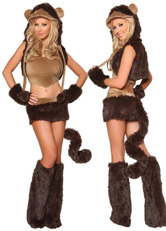 Adult Fancy Halloween Monkey Costume-elleschic