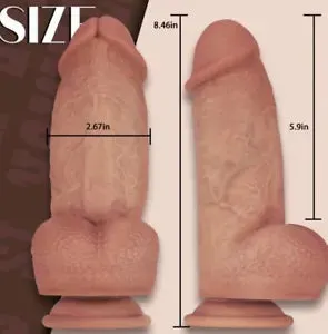 pornhint Pornhint NEW LISTING2.67&Oacute; Diameter Huge Thick Dildo, Realistic Silicone With Strong Suction Cup