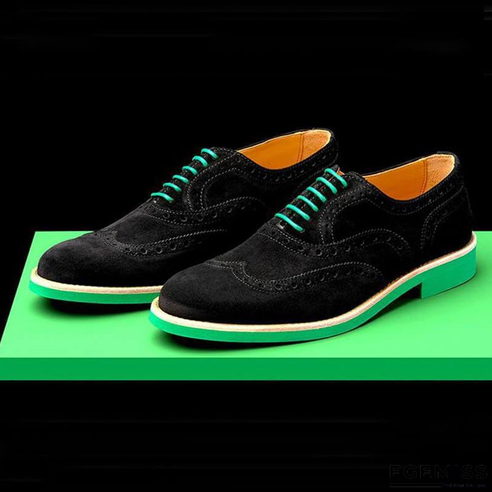 Men's Fashion Brogue Carved Suede Shoes | EGEMISS