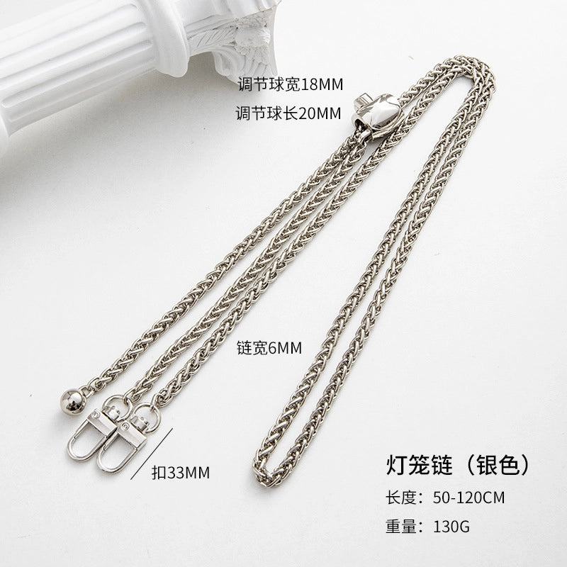 5 Pieces Alloy Solid Color Bag Chain Bag Straps