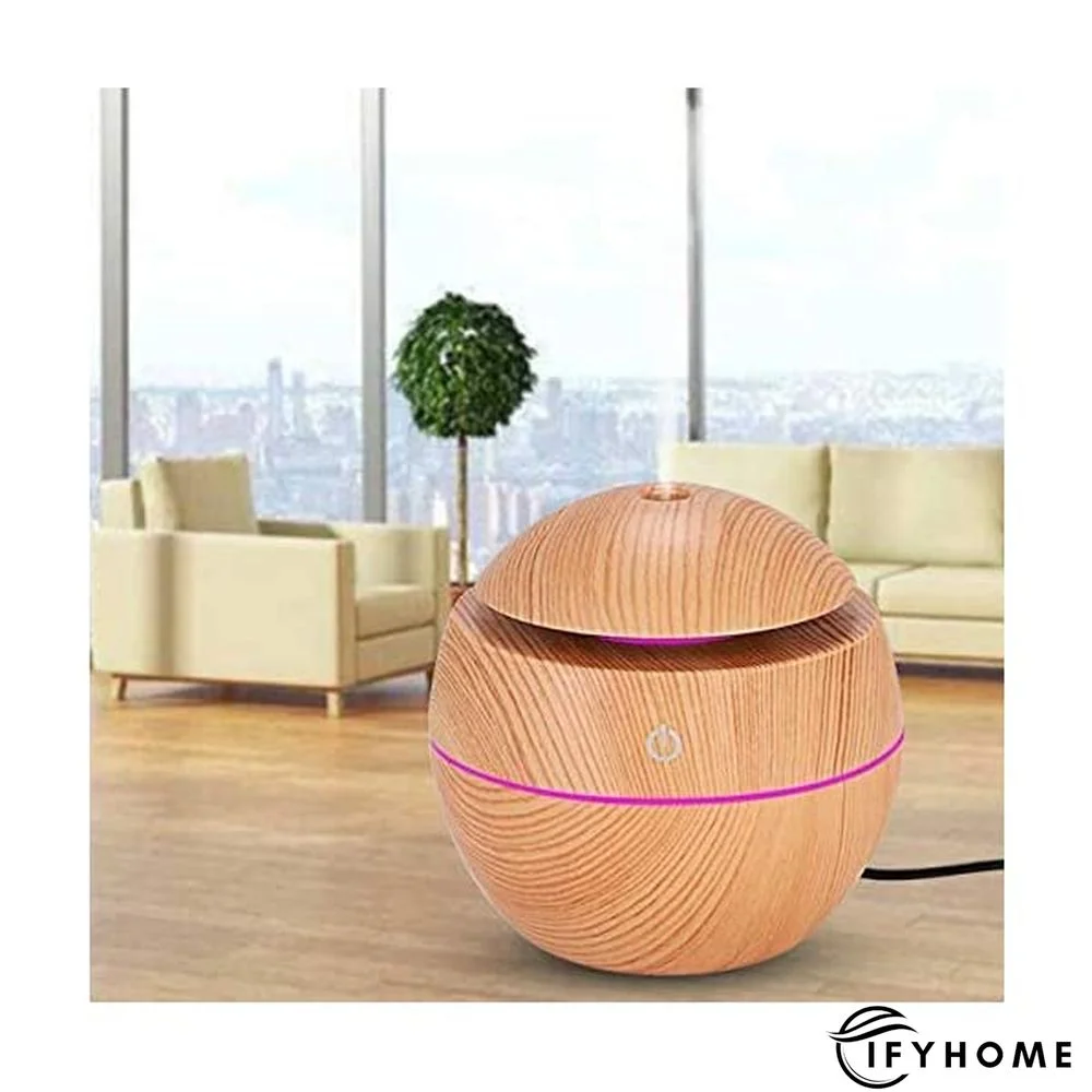 Colorful Wood Grain Air Humidifiers Mini Night Light Home Air Filter | IFYHOME