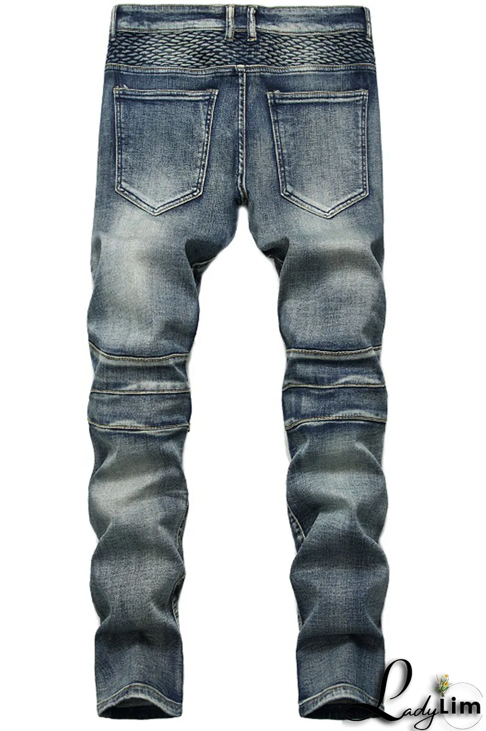 Black Gray Street Patchwork Make Old Fold Bottoms