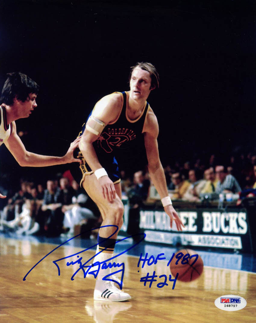 Rick Barry SIGNED 8x10 Photo Poster painting +HOF 1987 Golden State Warriors PSA/DNA AUTOGRAPHED