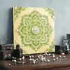 DIY Pearl Painting Green Mandala for Home Decor with Frame(30*30cm)