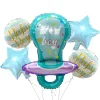 10PCS Babyshower Gender Reveal Party Decoration Aluminum Film Balloons Celebration Decors