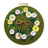 (Multi-Style) Flower-DIY Embroidery Kit with Pattern Cotton Threads Needles Hoop 30*30cm/11.81*11.81in