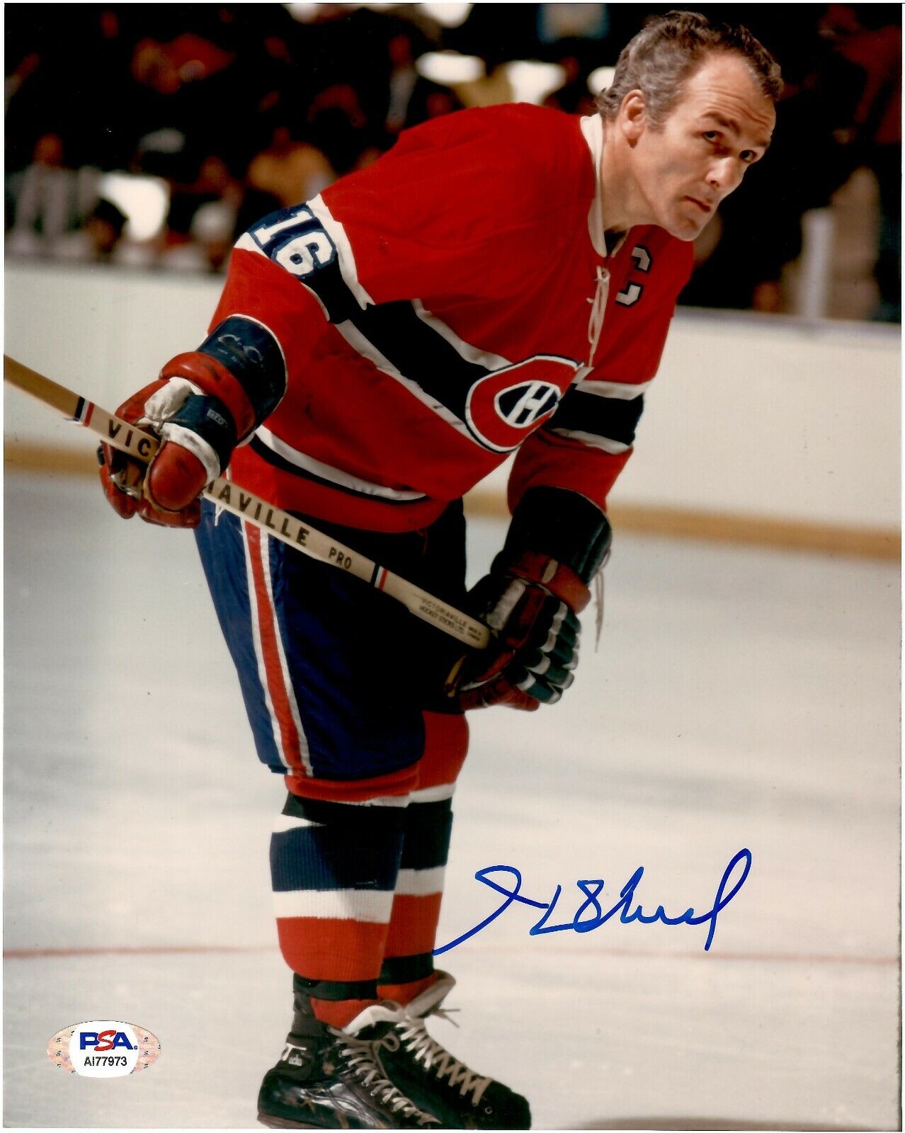 Henri Richard autographed signed 8x10 Photo Poster painting NHL Montreal Canadiens PSA COA