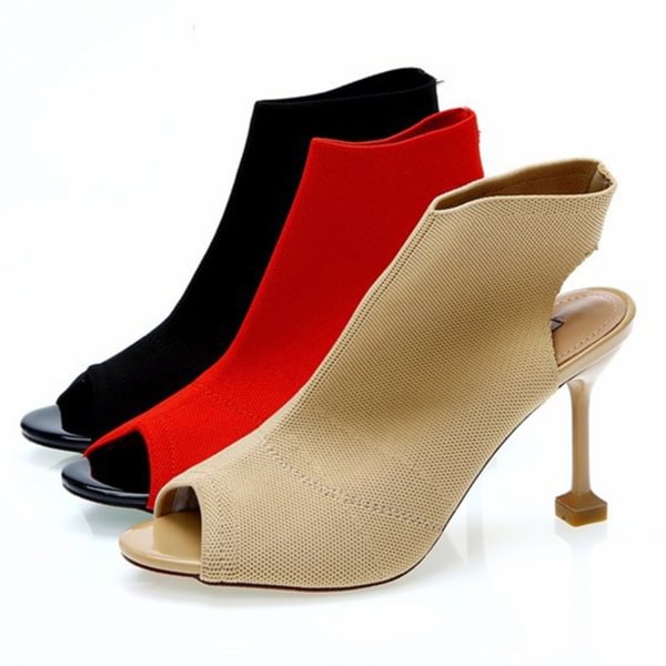 TeeYours Women Summer Open-toe Sandals with Thin Elastic Heels - Shop Trendy Women's Fashion | TeeYours