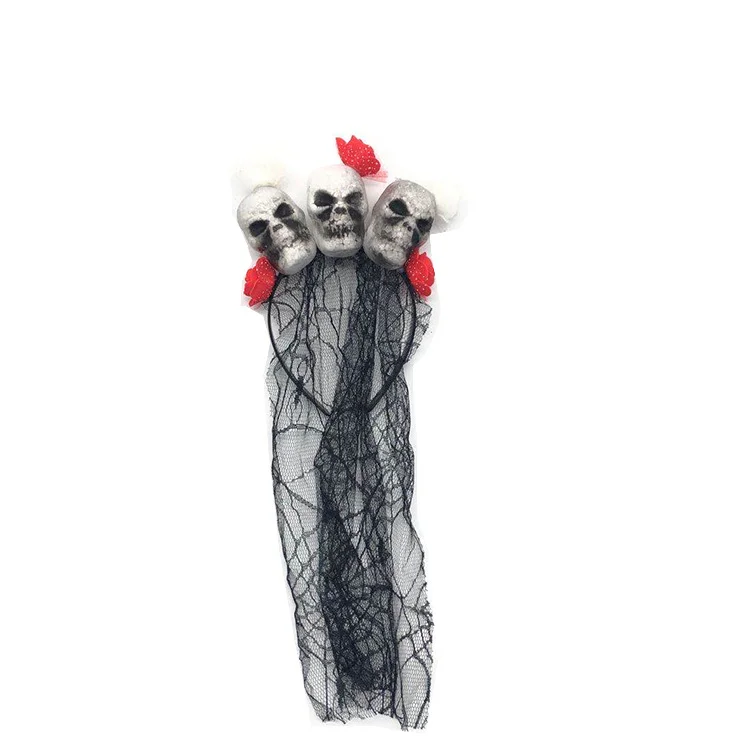 Halloween skeleton hair band prom party cheering props