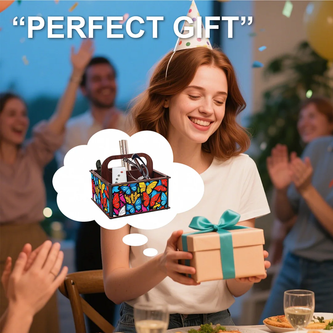 DIY Butterfly Wooden Diamond Painting Handheld Storage Box Kit Tabletop Decor