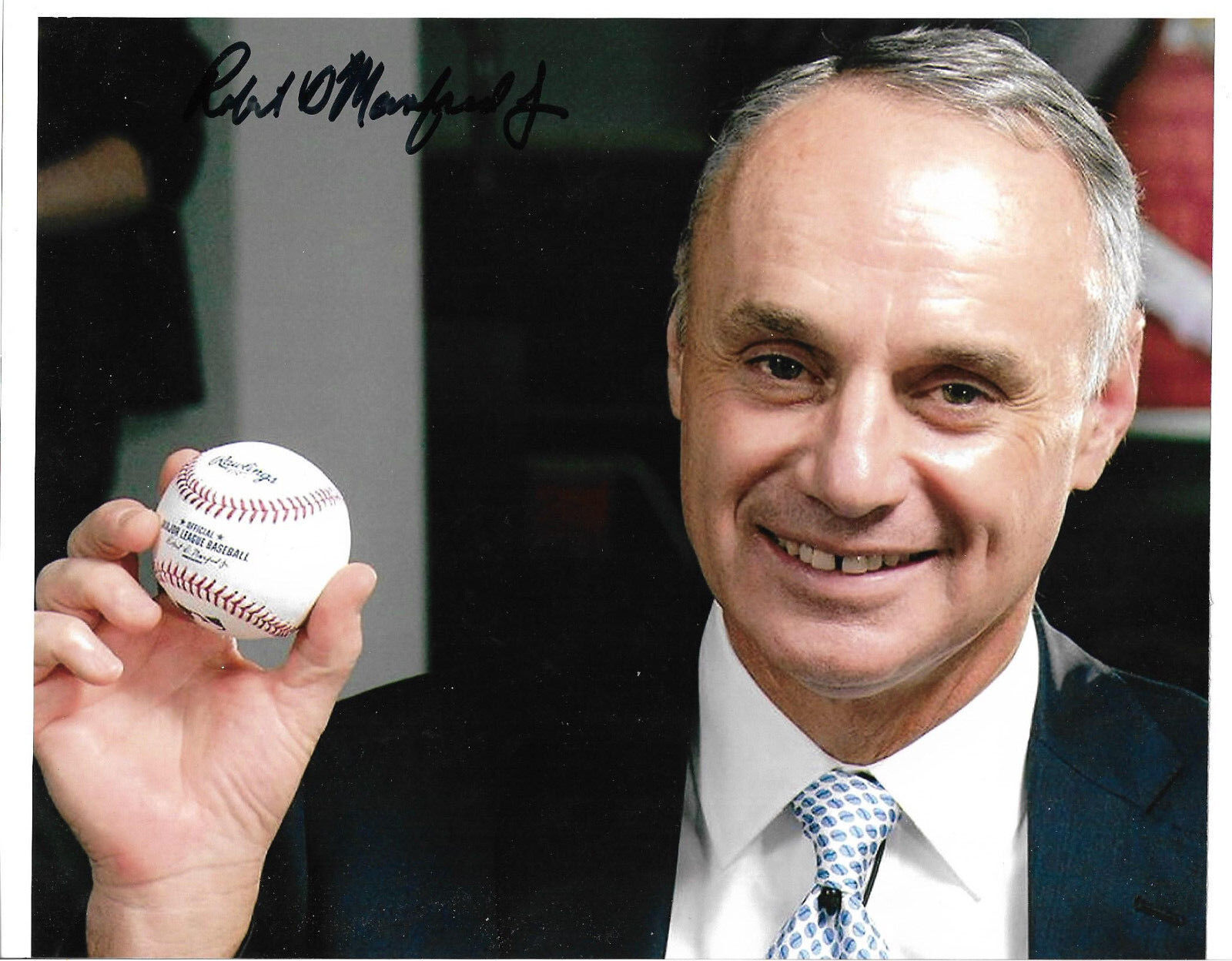 Rob Manfred Authentic Signed 8x10 Photo Poster painting Autographed, MLB Baseball Commissioner