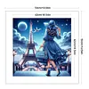 【Limited Stock Sale】Eiffel Tower And Girl In Blue Dress-11CT Stamped Cross Stitch 50*50cm/19.69*19.69in tapestrymarket